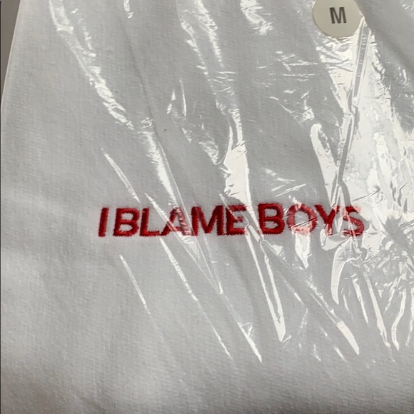 I Blame Boys white hooded sweatshirt - Picture 3 of 5